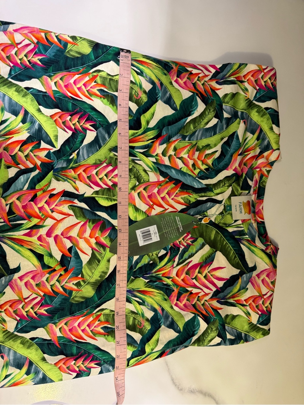 FARM Rio Green Multi Tropical Midi Dress with Tie-Waist - Picture 11 of 12